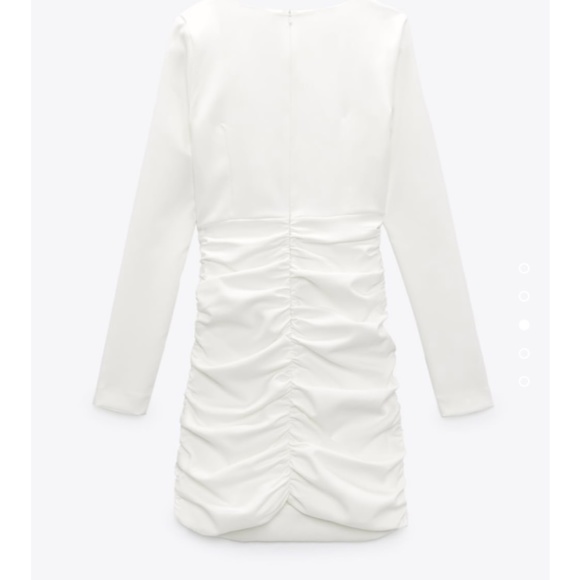Zara CUT OUT DRAPED DRESS WHITE - REF. 8680/318 - Picture 3 of 3